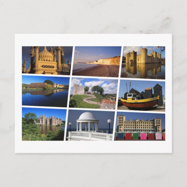 East Sussex multiimage Postkarte (Vorderseite)
