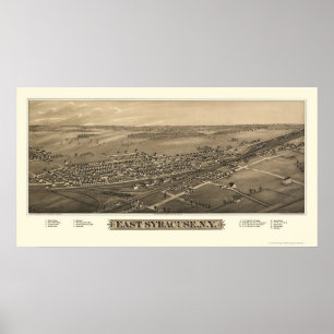 East Syrakus, NY Panoramic Map - 1885 Poster