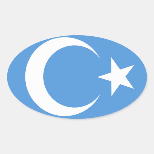 East Turkestan Ovaler Aufkleber (Vorderseite)