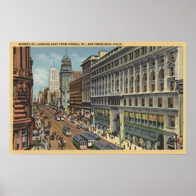 East View Market St von Powell St Poster (Vorne)