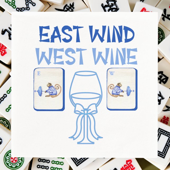 East Wind West Wine Mahjong Napkins Chinoiserie Serviette (Von Creator hochgeladen)