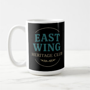 East Wing Heritage Club — Vintage Retro Emblem Kaffeetasse