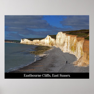 Eastbourne Cliffs of East Sussex England Holiday Poster