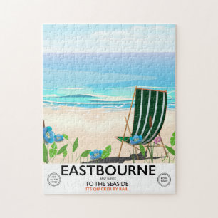 Eastbourne-Strand-Ostsussex-Reiseplakat Puzzle