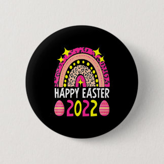Easter 2022 rainbow cute happy easter 2022 women  button