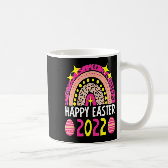 Easter 2022 rainbow cute happy easter 2022 women  kaffeetasse (Rechts)