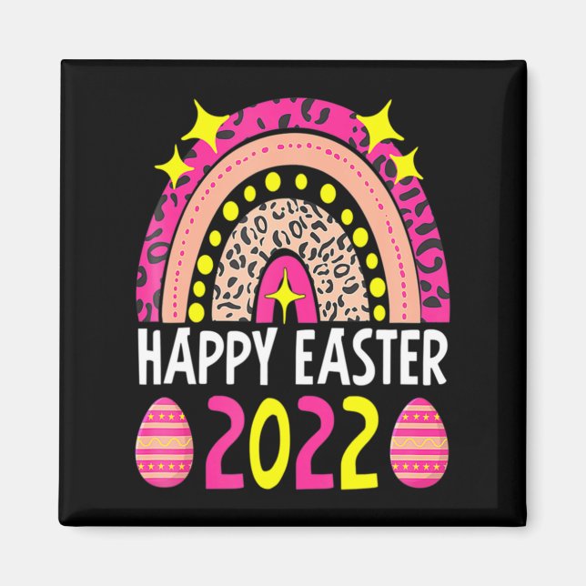 Easter 2022 rainbow cute happy easter 2022 women  magnet (Vorne)