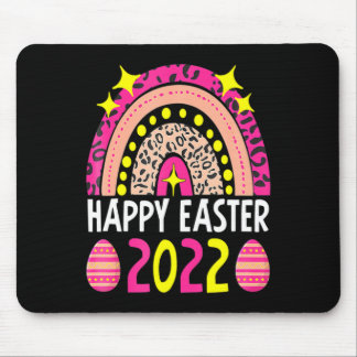 Easter 2022 rainbow cute happy easter 2022 women  mousepad