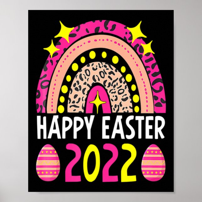 Easter 2022 rainbow cute happy easter 2022 women  poster (Vorne)