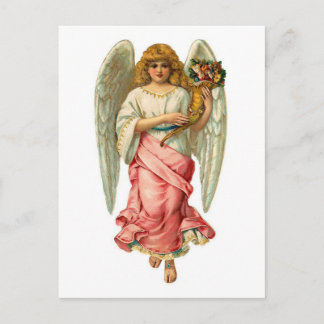Easter Angel With Beautiful Wings Feiertagspostkarte