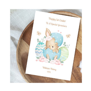 Easter Baby Rabbit Grandson Card Karte
