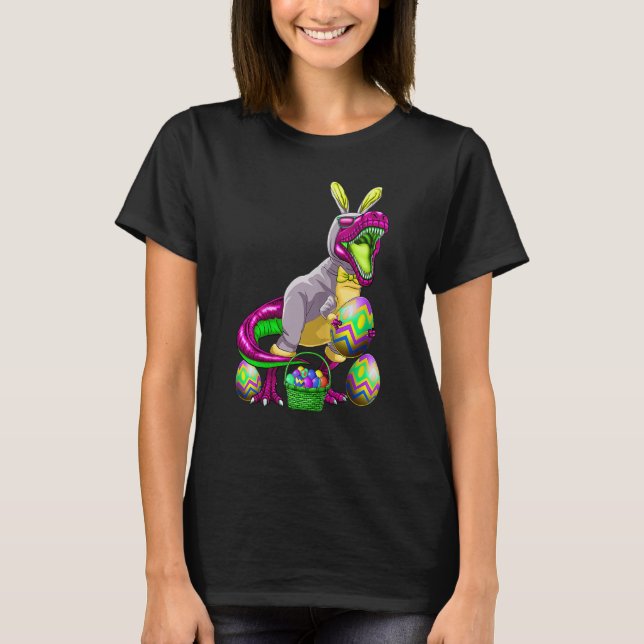 Easter Basket Bunny Dinosaur Shirt Egg Rex Kids Bo (Vorderseite)