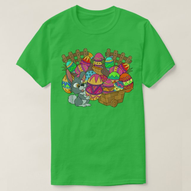 Easter Basket Cute Easter Eggs Bunny Rabbit Happy  T-Shirt (Design vorne)