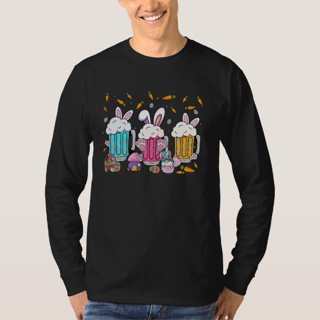 Easter Beer Glasses Bunny Ears Alcohol Drinking Pa T-Shirt (Vorderseite)