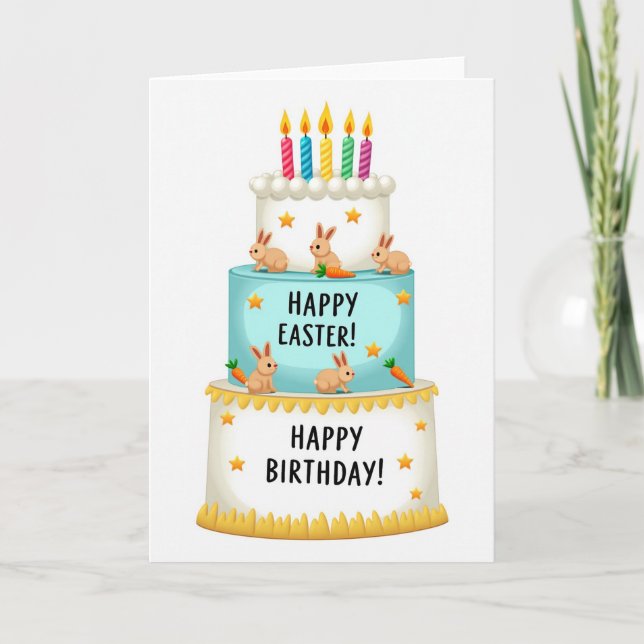 Easter Birthday Celebration Card Karte (Vorderseite)