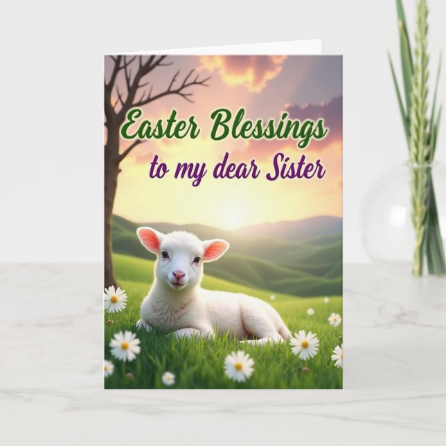 Easter Blessings Sister Card Karte (Vorderseite)