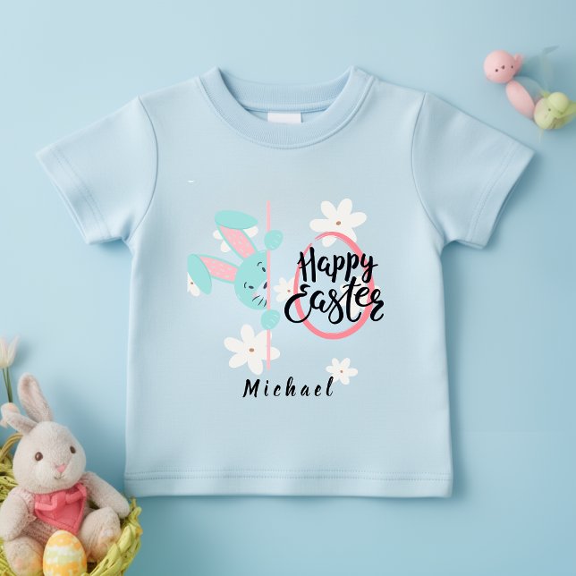 Easter Blue Bunny Personalized T-Shirt (Von Creator hochgeladen)