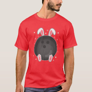 Easter Bowling Ball Bunny Ears Easter Bowling Play T-Shirt