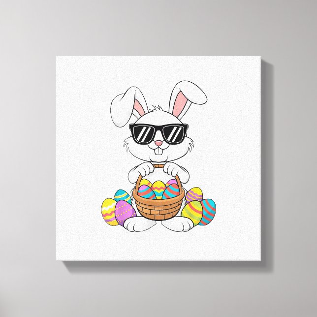 Easter Boys Girls Kids Toddler Bunny Rabbit Easter Leinwanddruck (Vorderseite)