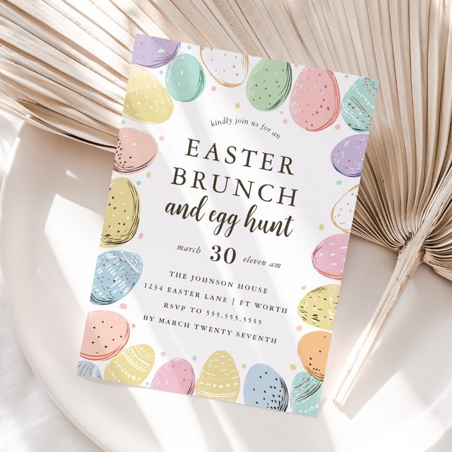 Easter Brunch and Egg Hunt Easter Holiday Einladung (Von Creator hochgeladen)