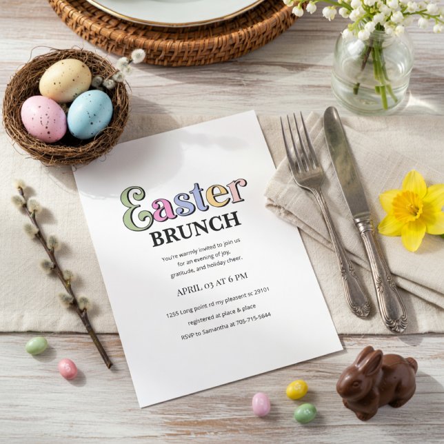 Easter Brunch Invitation | Modern Elegant Spring  Einladung (Von Creator hochgeladen)