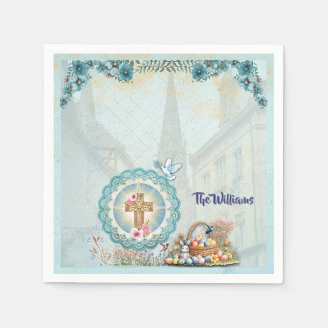  Easter Brunch Napkins – Personalized Serviette (Vorderseite)