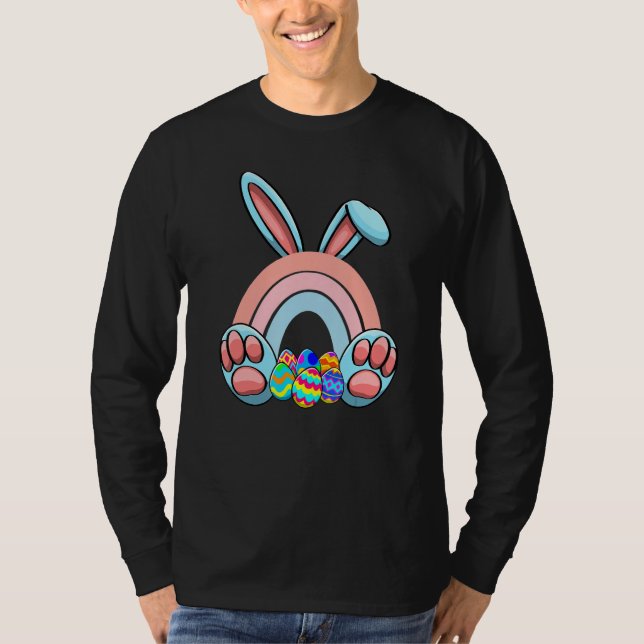 Easter Bunnies Rainbow Nature Women Easter Day Egg T-Shirt (Vorderseite)