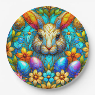 EASTER BUNNY 3D ~ mehrfarbig ~ Pappteller