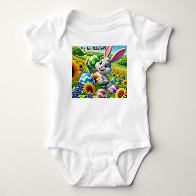 Easter Bunny Baby Bodysuit Strampler (Vorderseite)