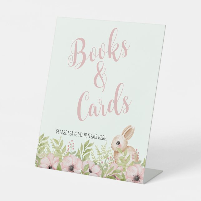 Easter Bunny Baby Duschbücher & Karten Unterschrei Sockelschild (Vorderseite)