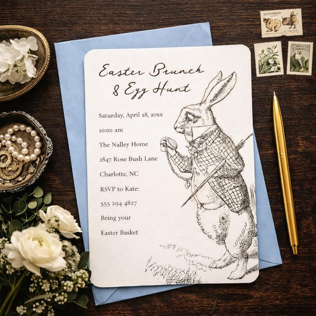 Easter Bunny Brunch and Egg Hunt Invitation Einladung (Von Creator hochgeladen)