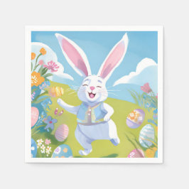 Easter Bunny | Cute Easter Pastel Wildflower Serviette