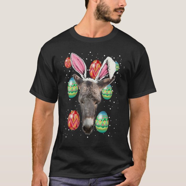 Easter Bunny Donkey Funny Farmer Easter Donkey T-Shirt (Vorderseite)