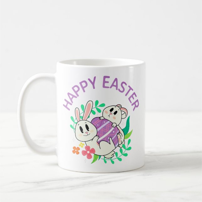 Easter Bunny Egg Hug Mug Kaffeetasse (Links)