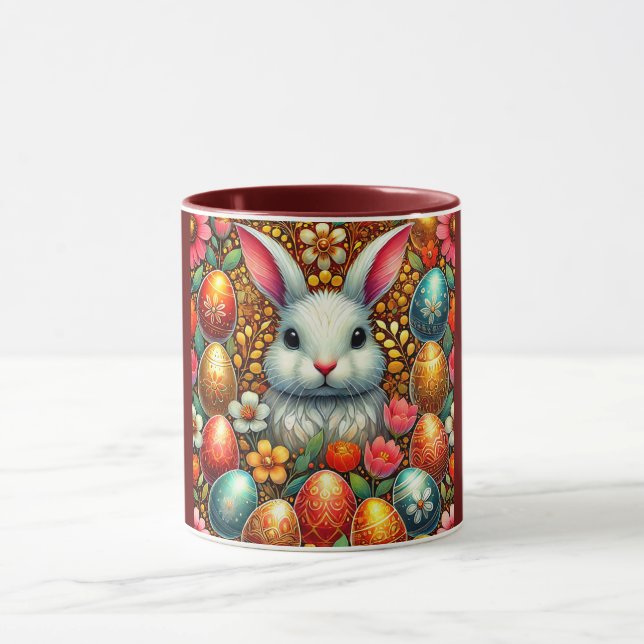 EASTER BUNNY Eggs Blume ~ Tasse (Zentrum)