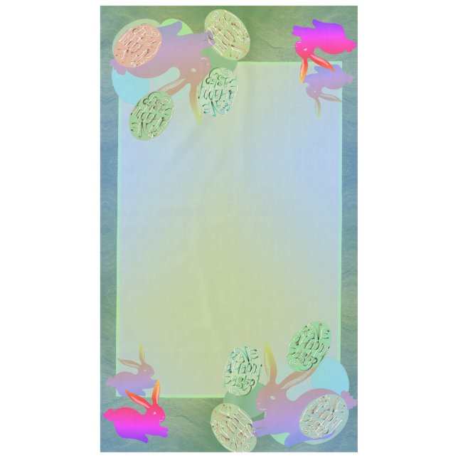 Easter Bunny & Eggs Tablecloth Tischdecke (Vorderseite)