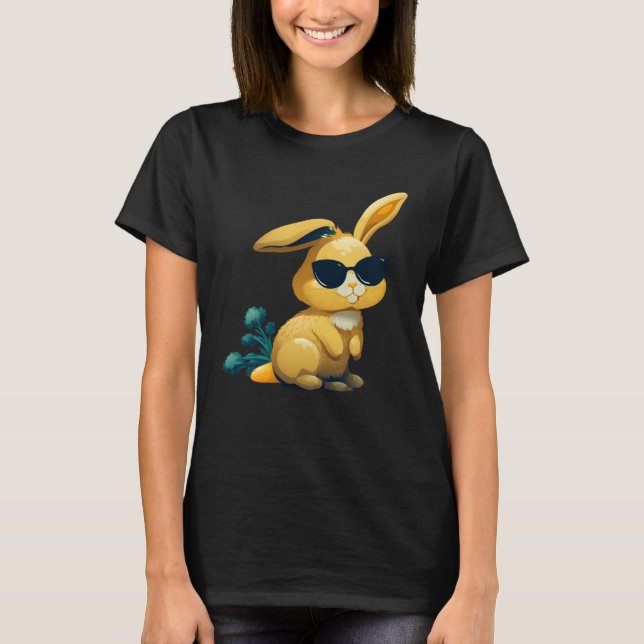 Easter Bunny Face Easter Rabbit cool Easter Bunnie T-Shirt (Vorderseite)