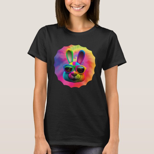 Easter Bunny Face Easter Rabbit cool Easter Bunnie T-Shirt (Vorderseite)