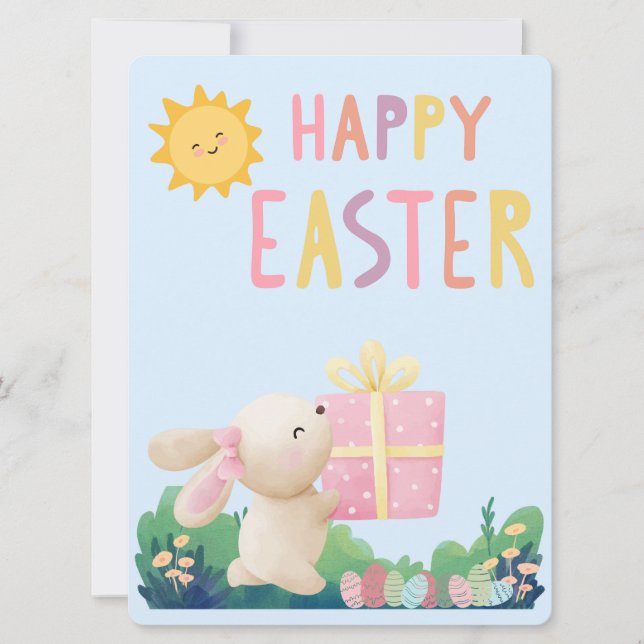 EASTER BUNNY FEIERTAGSKARTE (Vorderseite)
