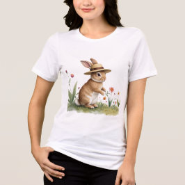 easter bunny garden Tri-Blend shirt