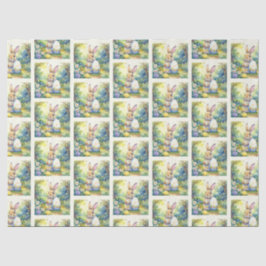 Easter Bunny holding easter egg Seidenpapier