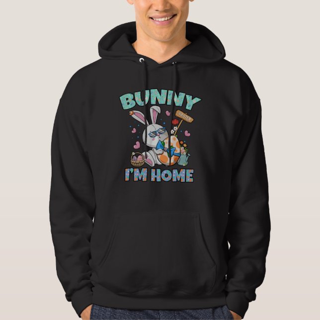 Easter Bunny I m Home Husband Wife Matching Hoodie (Vorderseite)