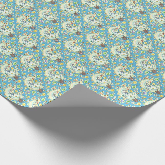 EASTER BUNNY JELLY BEAN DREAMS MOON WRAPPPAPIER GESCHENKPAPIER (Ecke)