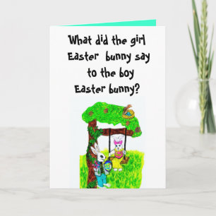 EASTER BUNNY JOKE-Karte Feiertagskarte