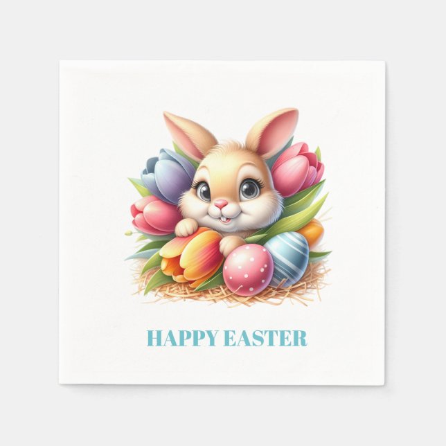Easter Bunny Paper Napkins Serviette (Vorderseite)