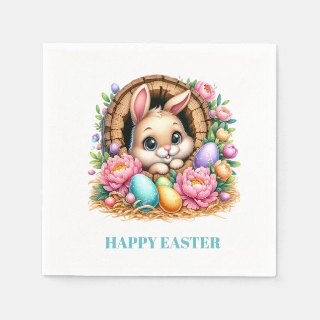 Easter Bunny Paper Napkins Serviette (Vorderseite)