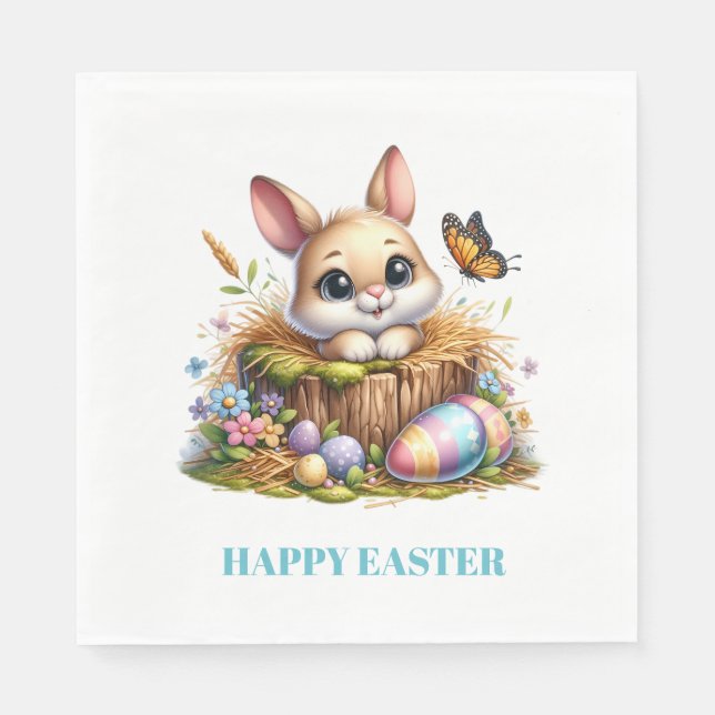 Easter Bunny Paper Napkins Serviette (Vorderseite)