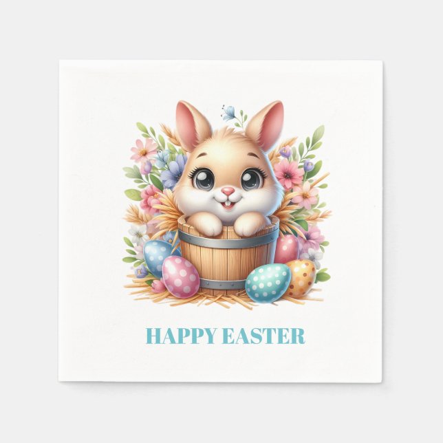 Easter Bunny Paper Napkins Serviette (Vorderseite)