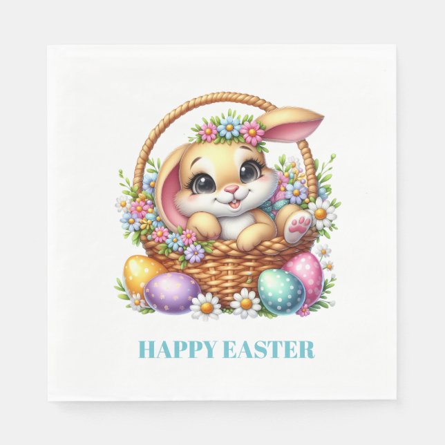 Easter Bunny Paper Napkins Serviette (Vorderseite)