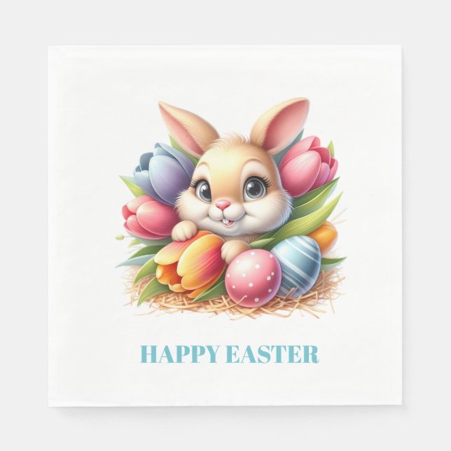 Easter Bunny Paper Napkins Serviette (Vorderseite)